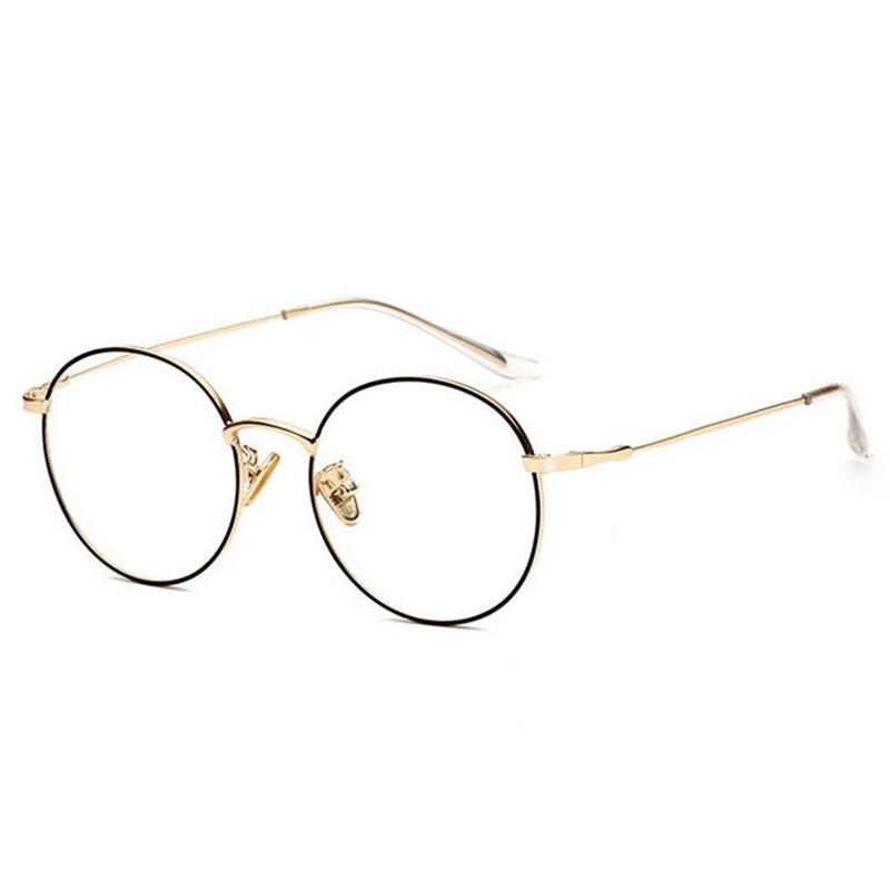 Anti Blue Rays Photochromic Round Optical Glasses With Prescription Metal Frame For Shortsighted Hyperopia Progressive Eyewear