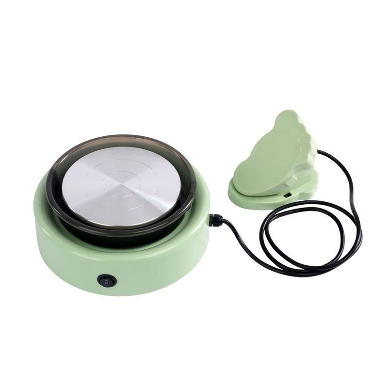 

SHGO-Sculpting Tools Kit, Mini Pottery Wheel Turntables,Two-Way Rotation, Pottery Tools With Art Supplies, EU Plug Included