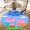 Peppa Pig Family Chair Mat Round Rug-Office Carpet, Machine Washable, Non-slip, Suitable for Living Rooms, Bedrooms