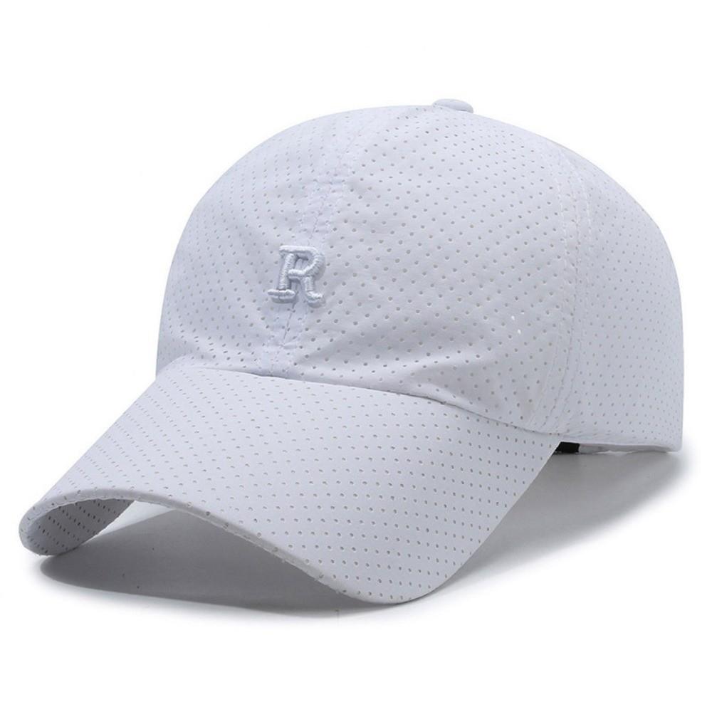 Sun Protection Summer Sun Hat Letter R Embroidery Baseball Cap Fishing Cycling Hat  For Women Men