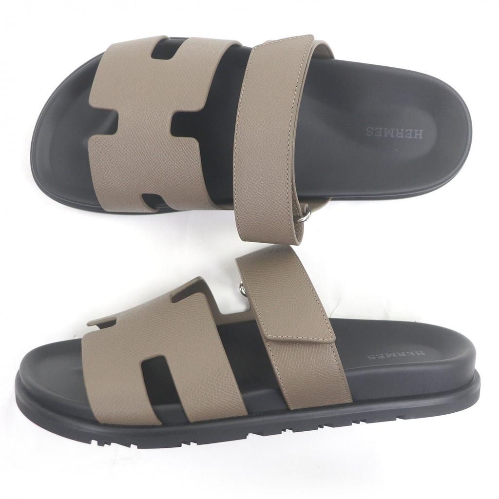 Makellose HERMES Sandalen Shipre H Logo Design Duschsandalen Slides Etope Epsom Gebraucht