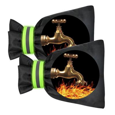 כיסוי ברז חיצוני לחורף, כיסוי ברז להגנה מפני קפיאה בחוץ, כיסוי ברז עמיד למים ומבודד לגינה, חצר, צינור גינה