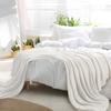 uxcell Cotton Knit Throw Blanket, Soft Solid Decorative Knit Blanket for Sofa, Couch, or Bedroom, White, 150*200cm