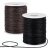 2 Role 2 Culori Șnururi din Bumbac Cerat, Sfoară Artizanală pentru Macrame pentru Realizarea Bijuteriilor, Culoare Mixtă, 1mm, aproximativ 100 yarzi/rolă(300 picioare/rulou), 1 rolă/culoare