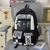 Schoolbagins niche plaid style schoolbag female cute foreign style junior high school girls primary school students grades 1-1 large capacity double 