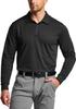 CQR Long Sleeve Polo and Perfect for and Everyday Plus Sizes Men's Shirt, Moisture-Wicking, Quick-Drying, Breathable, Golf, Work, Tactical, Sports,
