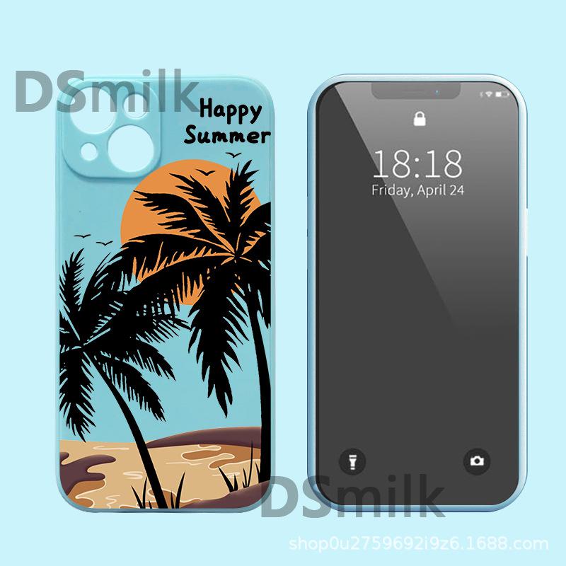 

Силиконовый матовый чехол Coconut Tree для iPhone 15, Apple 14/13/15 ProMax XS для мобильных телефонов. iPhone XR