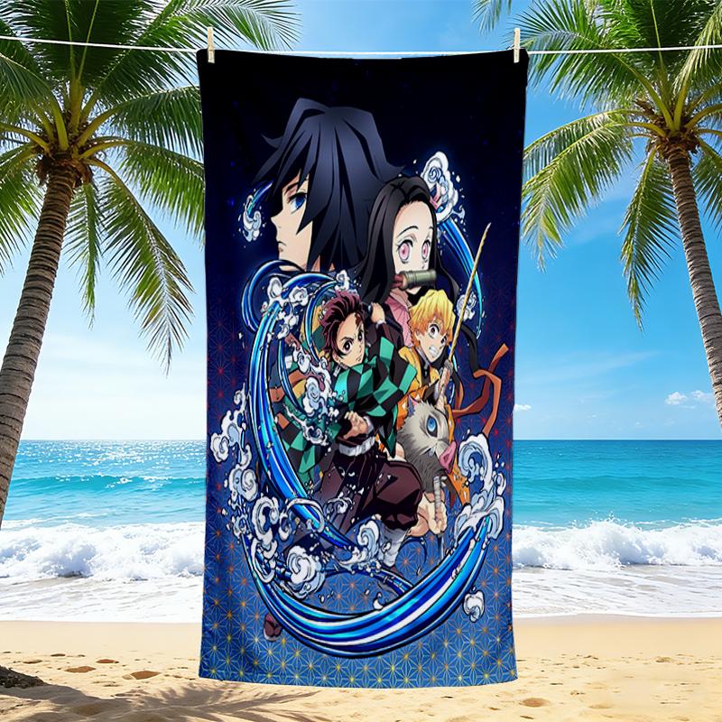 1Pc Fantasy Heroes Unite Beach Towel, Quick Dry, Multi-Use for Beach Pool Gym Yoga Home Travel, Christmas, Halloween, Xmas Gift S929163