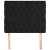 VidaXL Headboard Bedroom Furniture Bed Accessories Single Bed Heads Interior Black 100x7x118/128 3116712