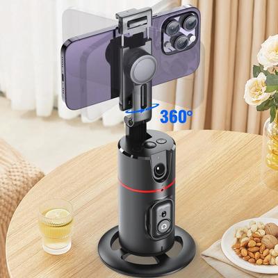Phone Stabilizer Smart Facial Tracking with Removable Fill Light Phone Stand Wireless Selfie Stick Tripod for Live Streaming