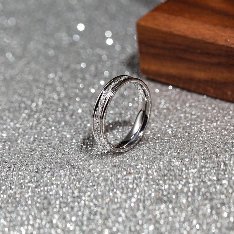 

Кольцо из розового золота 2025 года с матовым покрытием — простой корейский стиль для студенток из титановой стали US Size 9