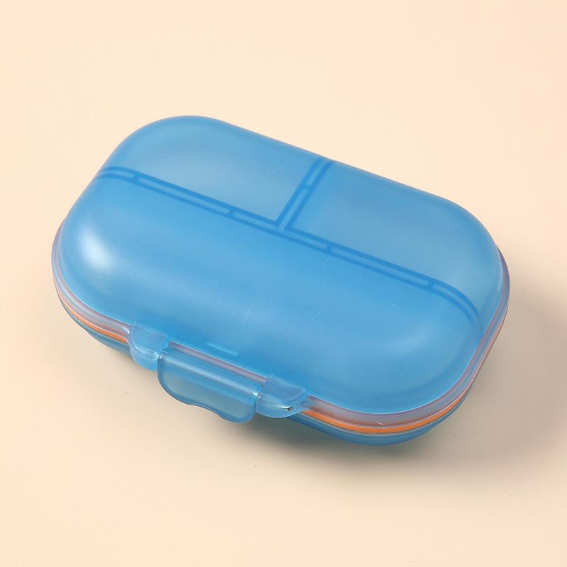 1Pc Mini Portable Drug Packaging Box Seven Compartment Medicine Box Drug Wheat Straw Material Storage Box