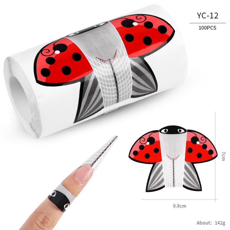 Nail Paper Tray, French Nail Phototherapy Nail Extension Tool, Nail Butterfly Rectangular Nail Paper Tray Direct Sales