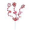 Artificial Candy Branch Stems Ornament Shatterproof Christmas Tree Top Decoration for Holiday Table Centerpieces