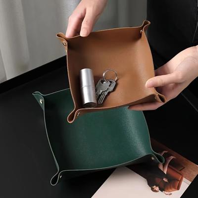 Multifunktionale Ablage Faltbares Design Einfarbig Coaster Kaffeetassen Matte Dekorative