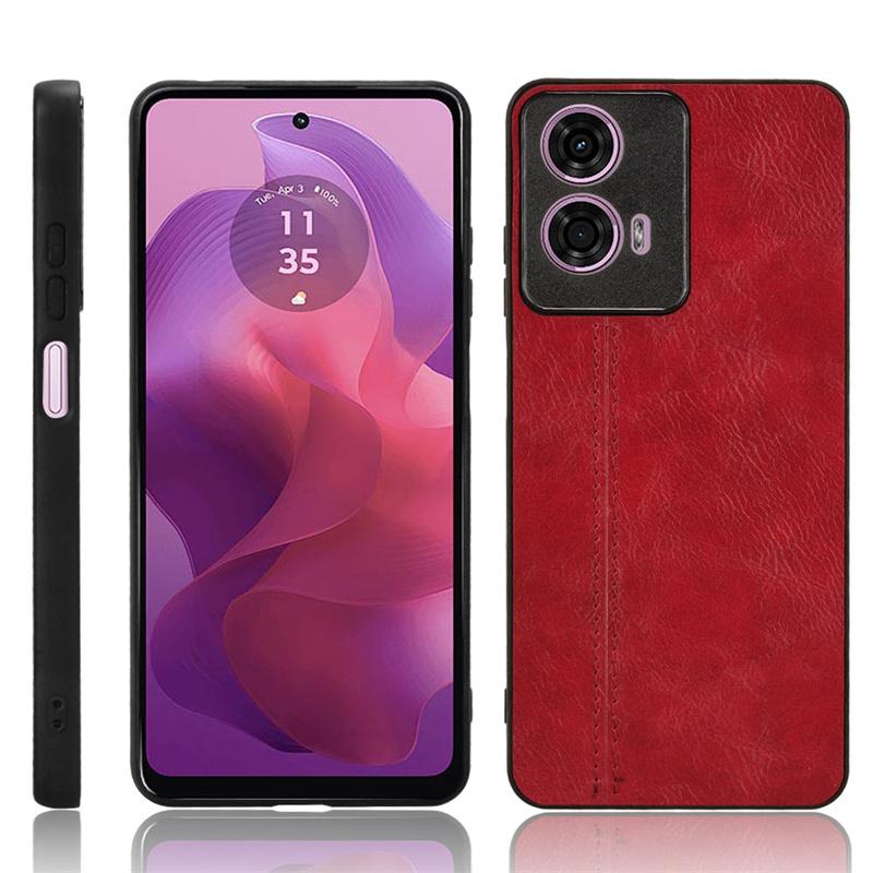 Stitching Fabric Leather Texture Case for Motorola Moto G17 Power G15 G85 G34 G54 G84 G14 G24 Cover Coque Shell Fundas