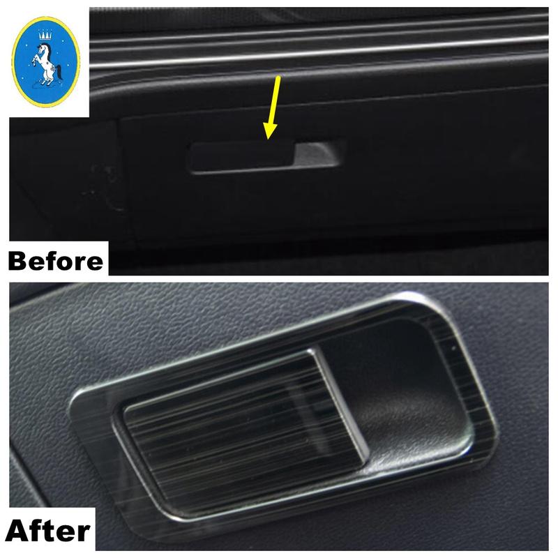 Stainless Steel Car Co-pilot Storage Glove Box Handle Stickers Accessories Cover Trim For VW Volkswagen Golf 8 MK8  - 2025