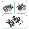 Aluminum Alloys Bike Pedals with Toe Clip and Strap for Exercise Bike, Spin Bike and Outdoor Bicycles Easy to Use