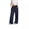 Style Spring Autumn New Style Women's Drawstring Solid Color Waist Fashion Casual Wide Leg High Waist Pants