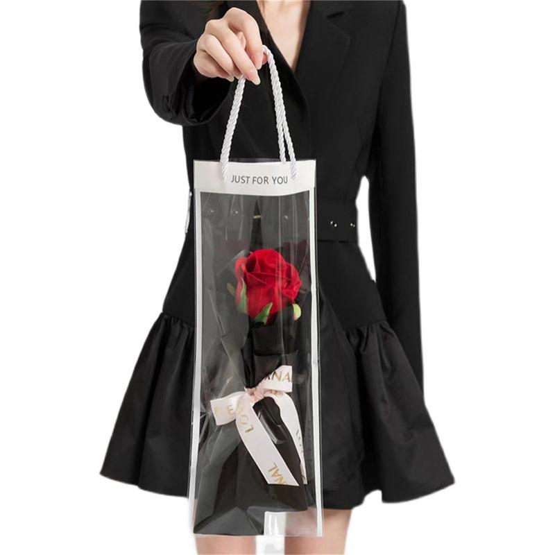 10 Stück Blumen-Verpackungsbeutel, transparente Blumenstrauß-Geschenktüte, Floristen-Dekoration