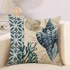 Marine Creatures Sea Horse Turtle Whale Octopus Linen Cushion Cover Pillow Cover