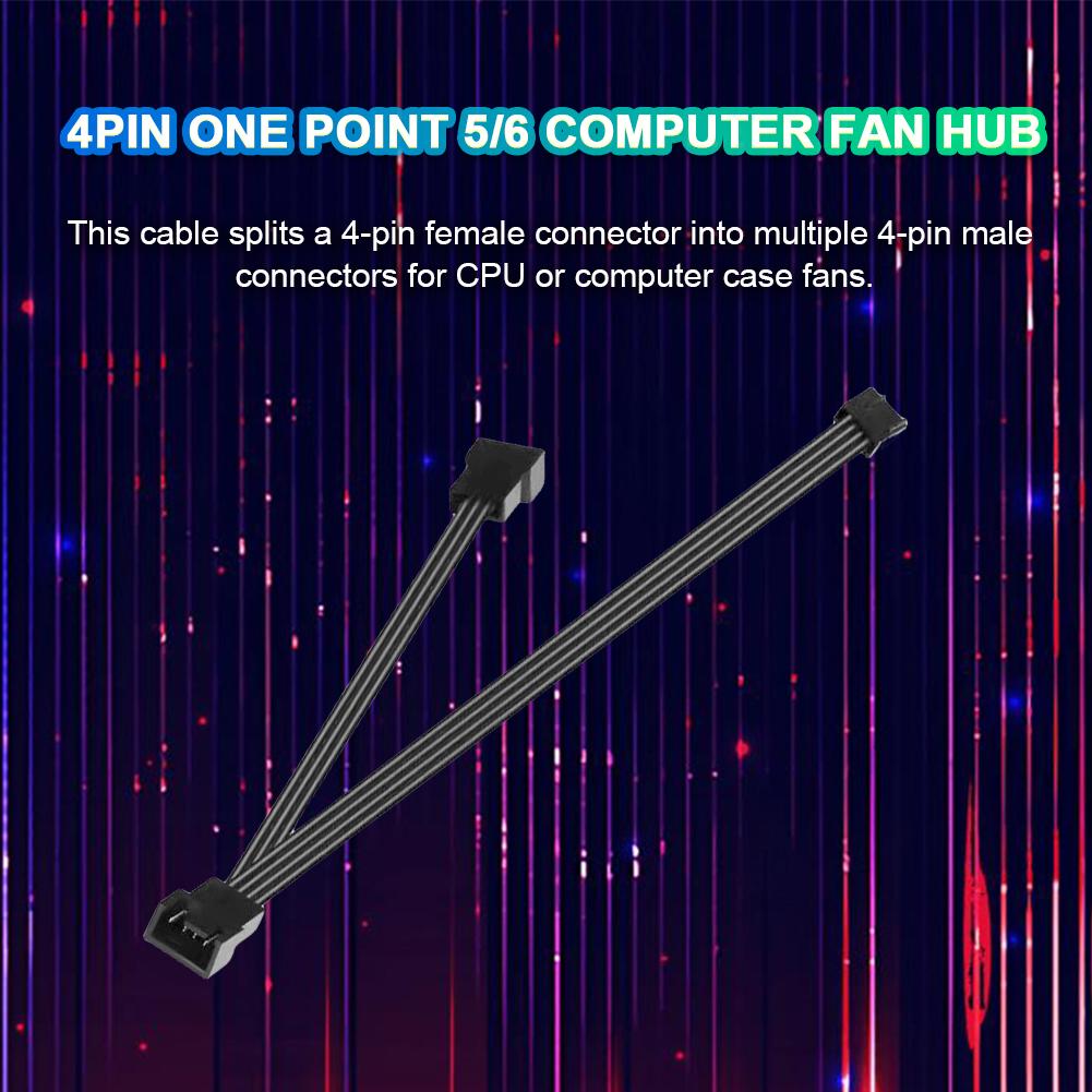 Portable PWM Adapter Cable 5/6 Ways Fan PWM Splitter Female To Male PWM Extension Cable PVC Insulation Material for Computer CPU