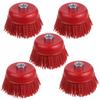 4" Nylon Bristle Cup Brush for Wood Carving & Polishing
