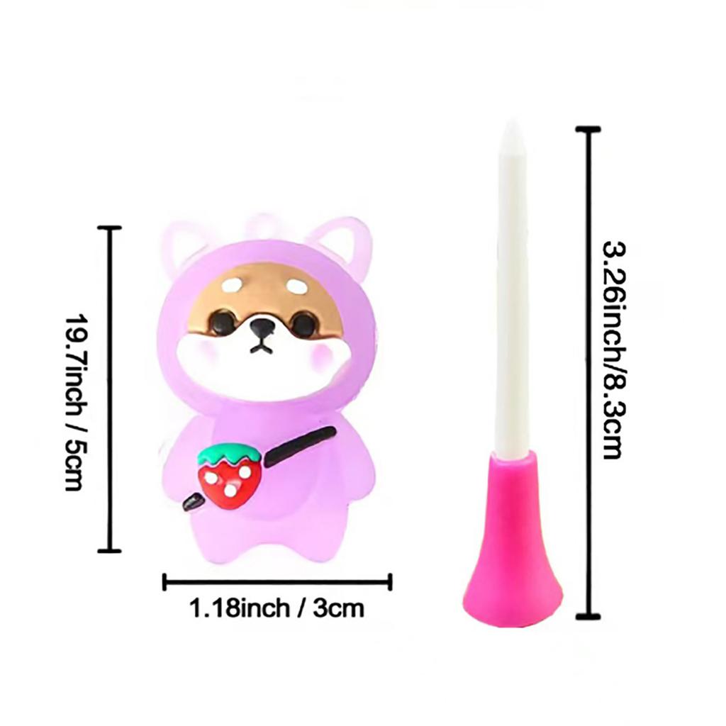 Golf Ball Tees Driver Training Tool Golf Ball Holder Golf Tees with Rope Cartoon Golf Ball Base Golf Ball Support Tees