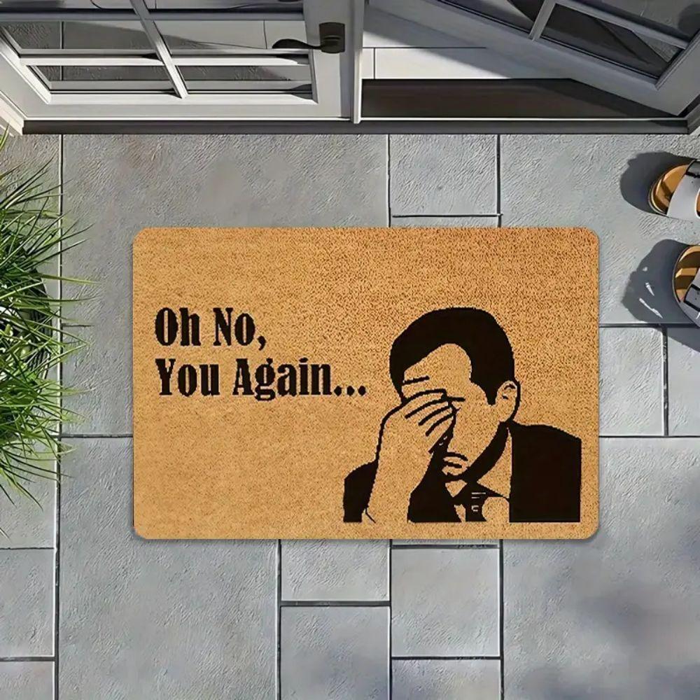 American-Style Fun Velvet Floor Mats for Living Room, Bedroom and Kitchen, Entrance Welcoming Mat, Home Decoration