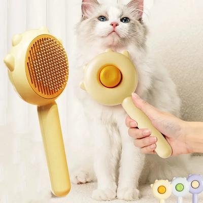 Pet Hair Removal Brush Accessories for Cats Cats Slipper Brush Self-cleaning Dog Massage Particle Needle Pet Grooming Supplies