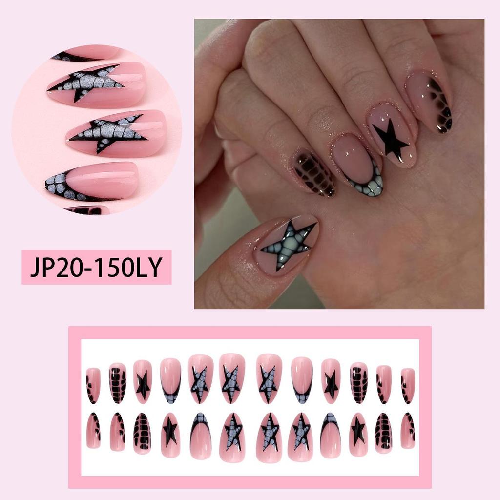 Pegatinas Desmontables para Uñas Estilo Europeo y Americano - Uñas Postizas Simples y Llevables