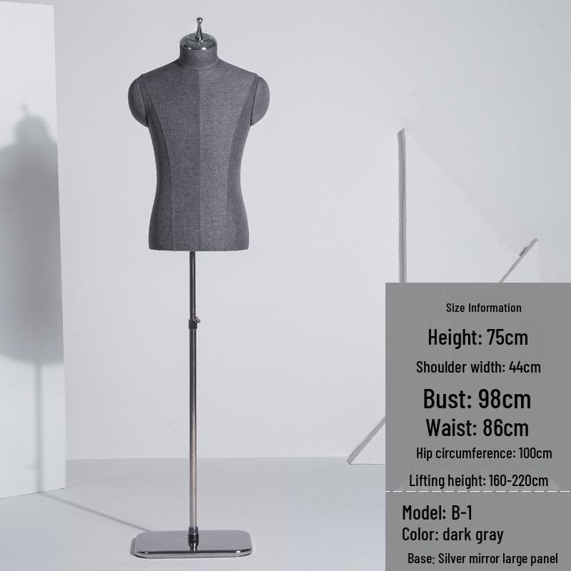 Luxury Men's Suit Mannequin Display Rack for Formal Wear Stores