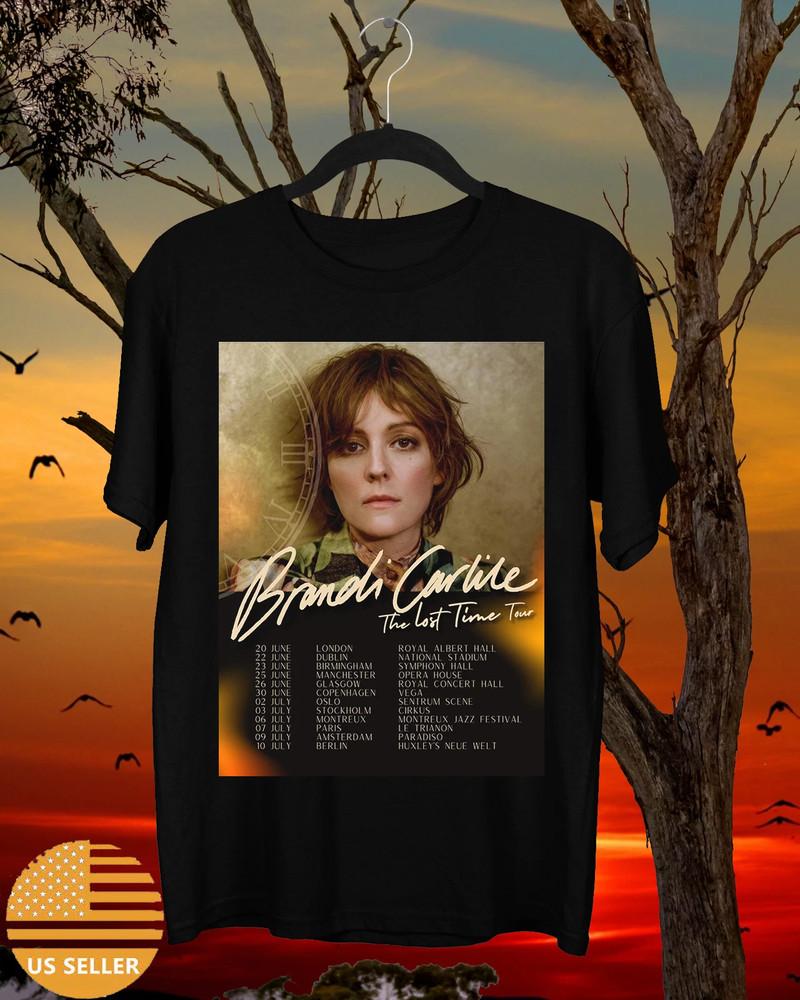 Brandi Carlile The Lost Time Tour Black Cotton T Shirt Full Size S-5XL MD1155 Unisex T-Shirt XXXXL
