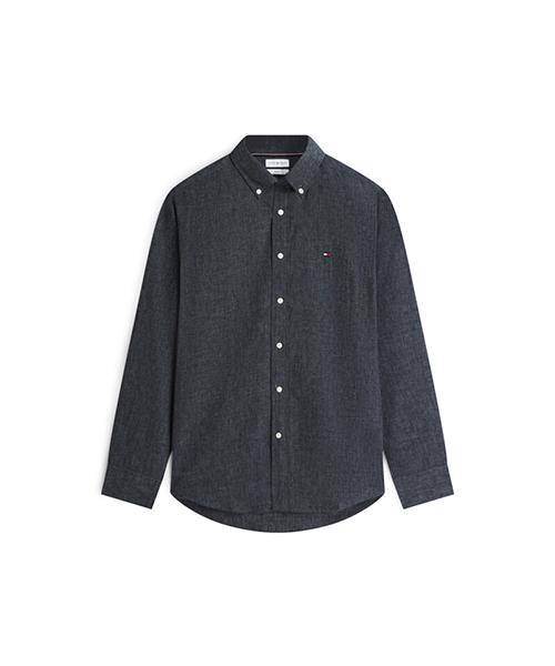 TOMMY HILFIGER [Regular Fit] Linen Blend Regular Button-Down Shirt (T12G6Wsh040Mt2Bds)