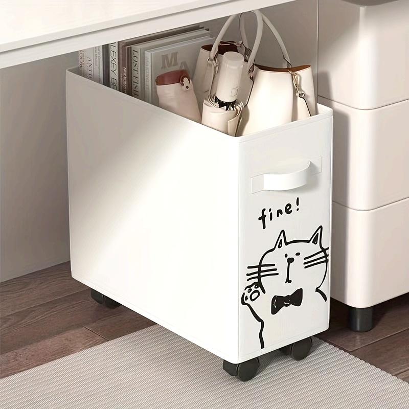 

Under Desk Utility Cart, Mobile Rolling Cart, Multipurpose Organizer, Oxford Cloth, Storage Basket with Caster Wheels