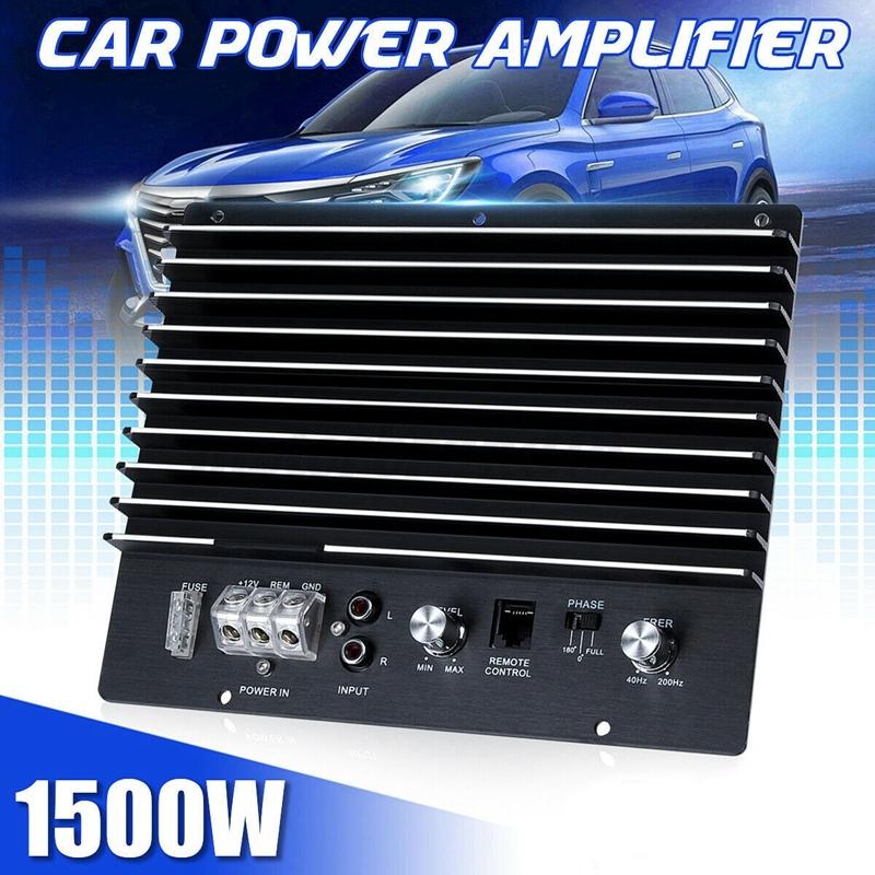12V 1500W Car Audio Power Amplifier Subwoofer Powerful Bass Car Amplifier Board DIY Amp Board for Auto Car Player NONE