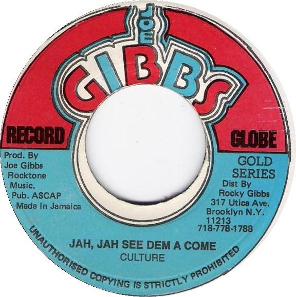 

7inch Record CULTURE - Jah, Jah See Dem A Come NONE Joe Gibbs Recor 1999 Jamaica Reggae, Ska & Dub Used