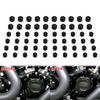 HDBUBALUS 60pcs Motorcycle Engine Bolt Cap Cover Set for Harley Touring Softail Black