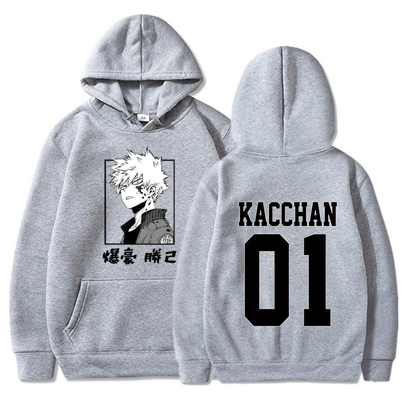 New Anime Bakugou Katsuki Printed Hooded Autumn Fleece Sweatshirt Harajuku Hoodie Fleece Loose Casual Hoodies