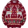 Men's Trendy Hong Kong Style Winter Christmas Loose Knit Pullover Sweater - Couple's Outfit