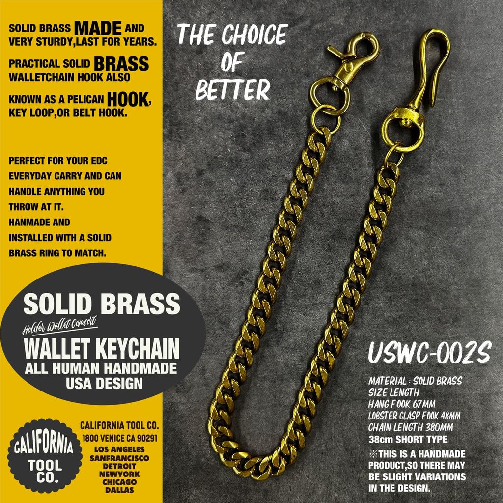 Short Type Brass Wallet Chain Hook; USWC-002S