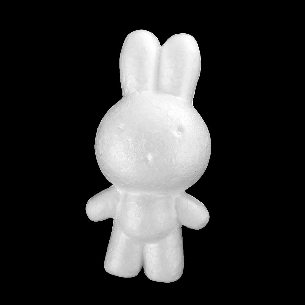 Styrofoam Foam Craft Rabbit Shaped High Density Modeling Foam DIY Craft Ornament for Handmade Decoration