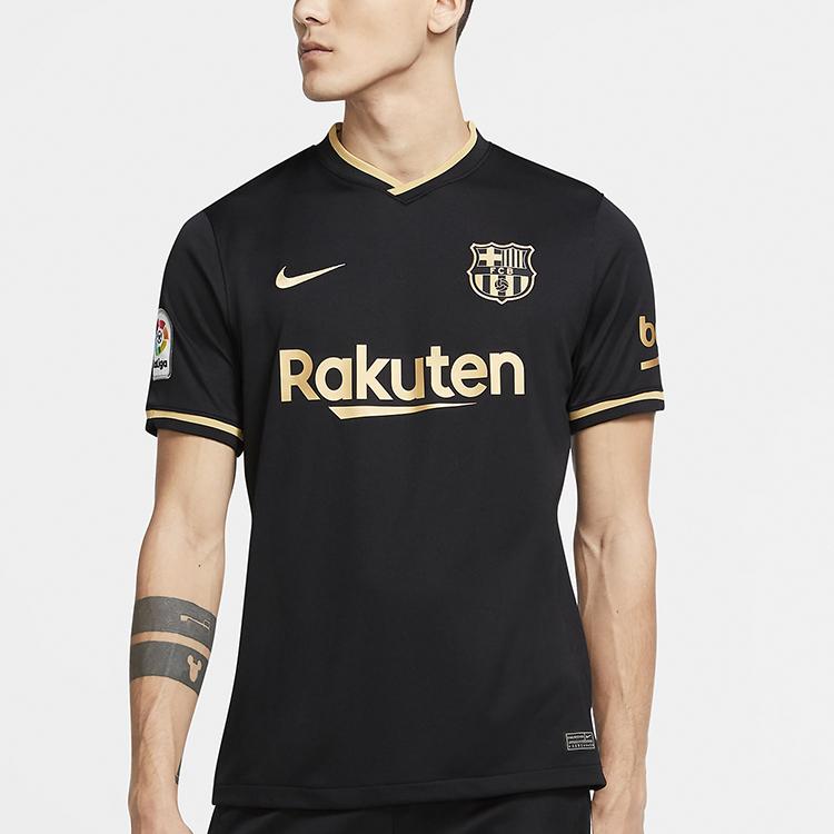 Nike FC Barcelona Venkovní fotbalový dres 20/21 sezóna Verze pro fanoušky Pánské topy Černá CD4231-011