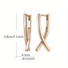1 Pair Golden Color Cross Earrings Women Wedding Drop Earrings Jewelry