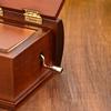 Wooden Hand-operated Book Shape Music Boxes Creative Home Decoration Birthday Gift Music Box