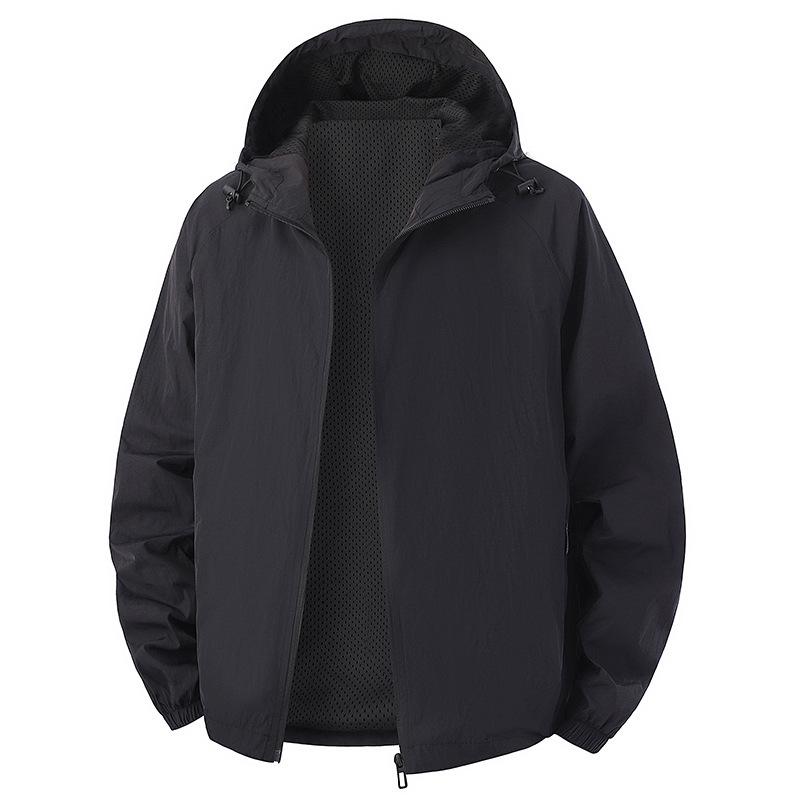 

New Casual Jacket Men s Hooded Jacket Men s Outdoor Hooded Thin Windbreaker Student Hooded Jacket 5XL