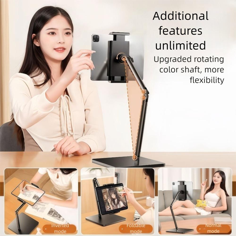 Adjustable Cellphone Holder 360° Rotation Lazy Viewing Stand for Desk & Video Recording
