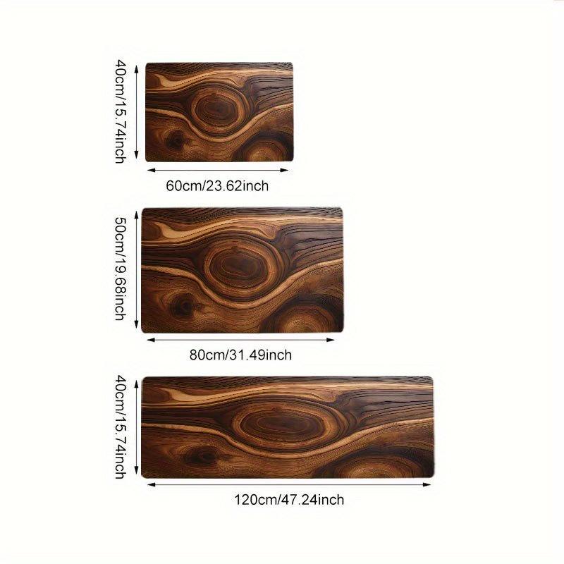 1Pcs Anti Fatigue Kitchen Rugs,  Luxury Wood Grain Print Waterproof Non-Slip Thick Cushioned Kitchen Mat Heavy Duty Comfort Standing Mat for Kitchen