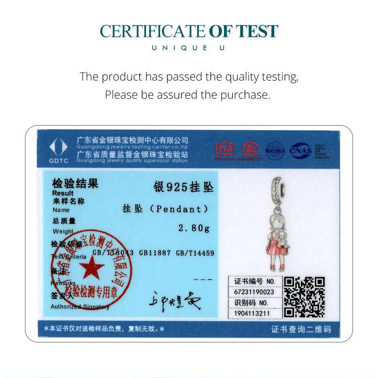 BAMOER 925 Sterling Silver Enamel Little Boy and Girl Pendant Charms for Women Original Bracelet and Bangle Fine Jewelry