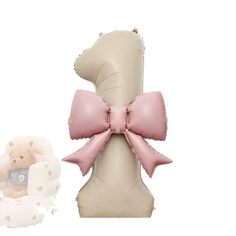 40-Zoll Cremeweiße Matte Zahlenballons - Geburtstagsfeier Dekorationen